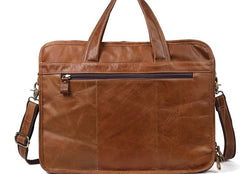 Leather Men Large Briefcase Handbag Travel Bag OverNight Bags For Men - iwalletsmen