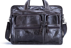 Leather Men Large Briefcase Handbag Travel Bag OverNight Bags For Men - iwalletsmen