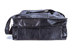 Leather Men Large Briefcase Handbag Travel Bag OverNight Bags For Men - iwalletsmen