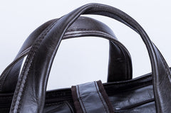 Leather Men Large Briefcase Handbag Travel Bag OverNight Bags For Men - iwalletsmen