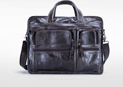 Leather Men Large Briefcase Handbag Travel Bag OverNight Bags For Men - iwalletsmen
