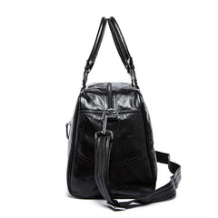 Cool Leather Men Large Travel Bag Business Weekender Bags For Men - iwalletsmen
