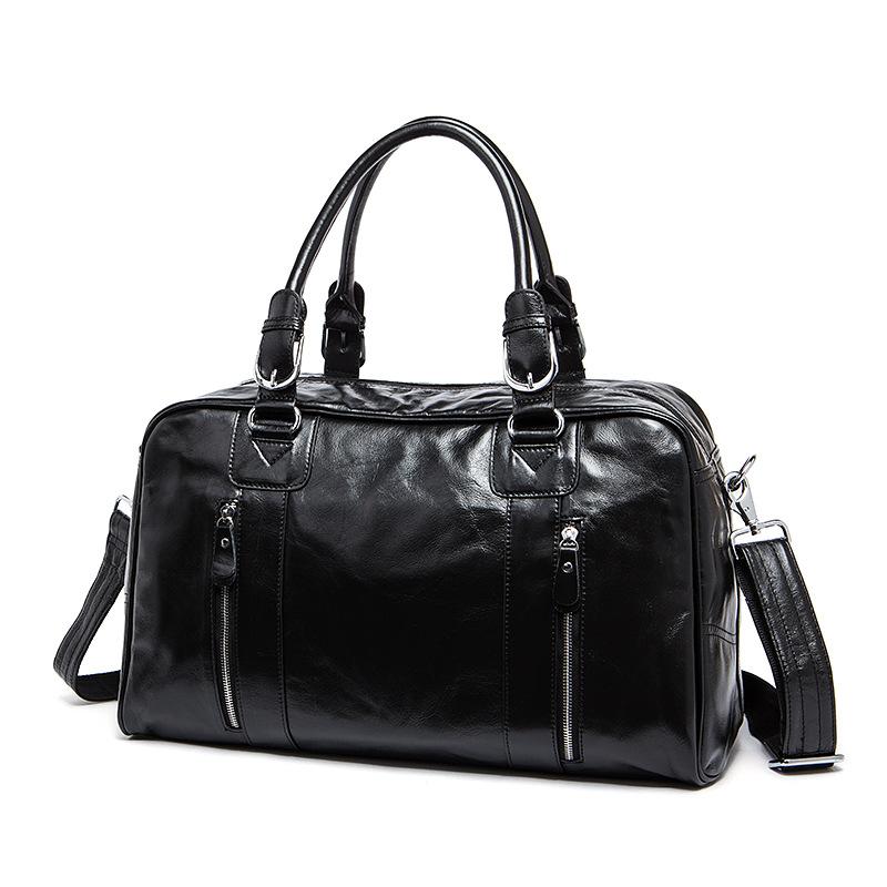 Cool Leather Men Large Travel Bag Business Weekender Bags For Men - iwalletsmen