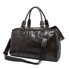 Cool Leather Men Large Travel Bag Business Weekender Bags For Men - iwalletsmen