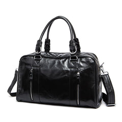Cool Leather Men Large Travel Bag Business Weekender Bags For Men - iwalletsmen