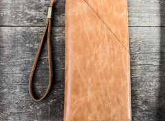 Leather Men Long Wallets for Travel Wallet Bifold Passport Wallet for Men