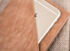 Leather Men Long Wallets for Travel Wallet Bifold Passport Wallet for Men
