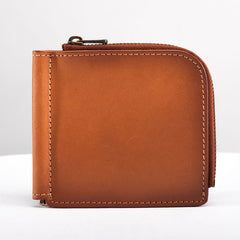 Leather Men Slim Small Wallet Bifold Small Money Clip Wallet for Men