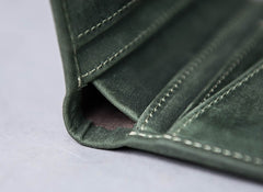 Leather Men Slim Small Wallet Bifold Small Vintage Wallet for Men