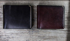 Leather Men Small Wallet Bifold Vintage Wallet for Men
