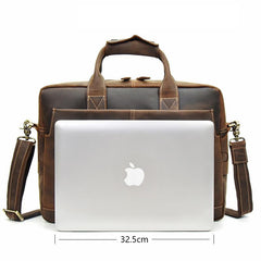 Cool Leather Men Vintage Briefcase Handbag Shoulder Bags Work Bag For Men - iwalletsmen