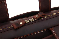Vintage Leather Mens Briefcase Work Briefcase Business Briefcase Laptop Briefcase For Men - iwalletsmen