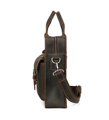 Leather Vintage Mens Briefcase Lawyer Briefcases Laptop Briefcase Business Briefcase For Men - iwalletsmen