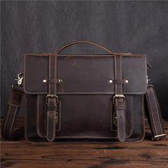 Leather Vintage Mens Briefcase Lawyer Briefcase Laptop Briefcase Business Briefcase For Men - iwalletsmen