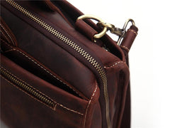 Vintage Leather Mens Briefcase Work Briefcase Business Briefcase Laptop Briefcase For Men - iwalletsmen