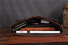 Leather Vintage Mens Briefcase Lawyer Briefcase Laptop Briefcase Business Briefcase For Men - iwalletsmen