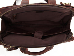 Vintage Leather Mens Briefcase Work Briefcase Business Briefcase Laptop Briefcase For Men - iwalletsmen