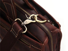 Vintage Leather Mens Briefcase Work Briefcase Business Briefcase Laptop Briefcase For Men - iwalletsmen