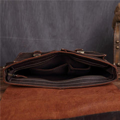 Leather Vintage Mens Briefcase Lawyer Briefcase Laptop Briefcase Business Briefcase For Men - iwalletsmen