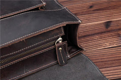 Leather Vintage Mens Briefcase Lawyer Briefcase Laptop Briefcase Business Briefcase For Men - iwalletsmen