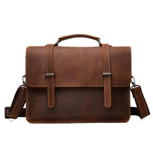 Leather Vintage Mens Briefcases Lawyer Briefcase Laptop Briefcase Business Briefcase For Men - iwalletsmen