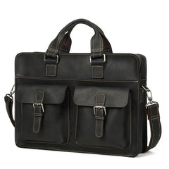 Leather Vintage Mens Briefcase Lawyer Briefcases Laptop Briefcase Business Briefcase For Men - iwalletsmen
