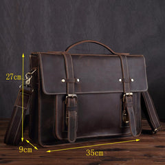 Leather Vintage Mens Briefcase Lawyer Briefcase Laptop Briefcase Business Briefcase For Men - iwalletsmen
