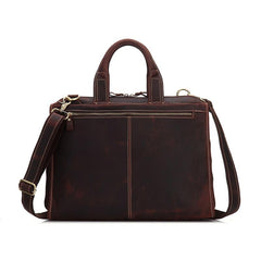 Vintage Leather Mens Briefcase Work Briefcase Business Briefcase Laptop Briefcase For Men - iwalletsmen