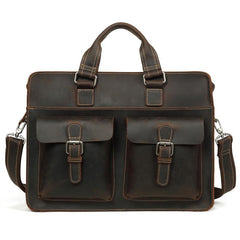 Leather Vintage Mens Briefcase Lawyer Briefcases Laptop Briefcase Business Briefcase For Men - iwalletsmen