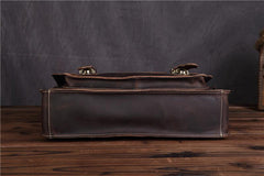 Leather Vintage Mens Briefcase Lawyer Briefcase Laptop Briefcase Business Briefcase For Men - iwalletsmen