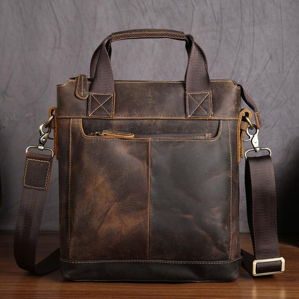 Vintage Leather Mens Briefcase Work Briefcases Business Briefcases Laptop Briefcases For Men - iwalletsmen