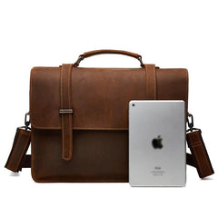 Leather Vintage Mens Briefcases Lawyer Briefcase Laptop Briefcase Business Briefcase For Men - iwalletsmen