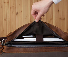 Leather Vintage Mens Briefcases Lawyer Briefcase Laptop Briefcase Business Briefcase For Men - iwalletsmen