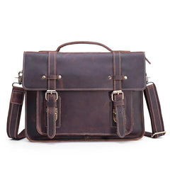 Leather Vintage Mens Briefcase Lawyer Briefcase Laptop Briefcase Business Briefcase For Men - iwalletsmen