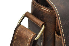 Leather Men Vintage Coffee Messenger Bag Shoulder Bag for Men - iwalletsmen