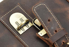 Leather Men Vintage Coffee Messenger Bag Shoulder Bag for Men - iwalletsmen