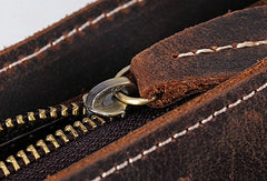 Cool Leather Men Vintage Coffee Messenger Bag Shoulder Bags for Men - iwalletsmen