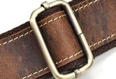 Leather Men Vintage Coffee Messenger Bag Shoulder Bag for Men - iwalletsmen