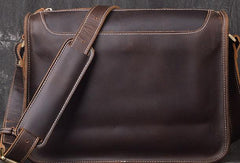 Cool Leather Men Vintage Coffee Messenger Bag Shoulder Bags for Men - iwalletsmen