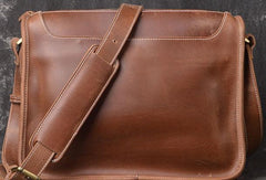 Cool Leather Men Vintage Coffee Messenger Bag Shoulder Bags for Men - iwalletsmen