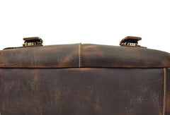 Leather Men Vintage Coffee Messenger Bag Shoulder Bag for Men - iwalletsmen
