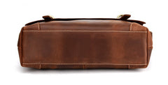 Leather Mens 13inch Laptop Bag Briefcase Work Handbag Business Bag for Men - iwalletsmen