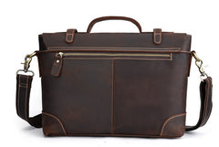 Leather Mens 13inch Laptop Bag Briefcase Work Handbag Business Bag for Men - iwalletsmen