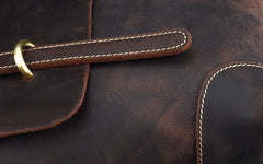 Leather Mens 13inch Laptop Bag Briefcase Work Handbag Business Bag for Men - iwalletsmen