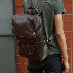 Leather Mens Backpacks Cool Travel Backpacks Laptop Backpack for men - iwalletsmen