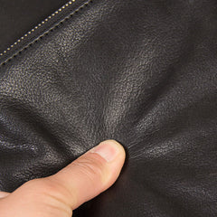 Leather Mens Black Briefcase Shoulder Bag Handbag Laptop Bag Work Bag Business Bag for Men
