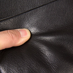 Leather Mens Black Briefcase Shoulder Bag Handbag Work Bag Laptop Bag Business Bag for Men