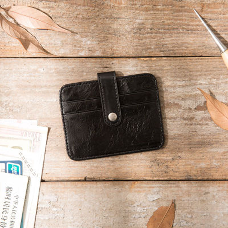 Leather Mens Card Holder Slim Front Pocket Wallet Card Wallets for Men - iwalletsmen