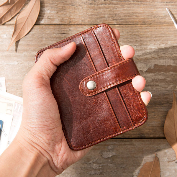 Leather Mens Card Holder Slim Front Pocket Wallet Card Wallets for Men - iwalletsmen