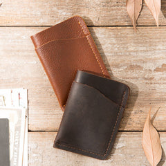 Leather Mens Card Holders Slim Front Pocket Wallet Card Wallet for Men - iwalletsmen